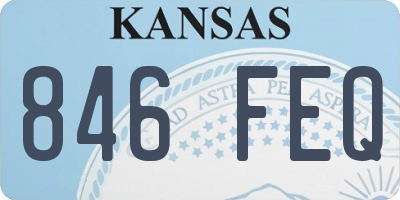 KS license plate 846FEQ