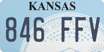 KS license plate 846FFV
