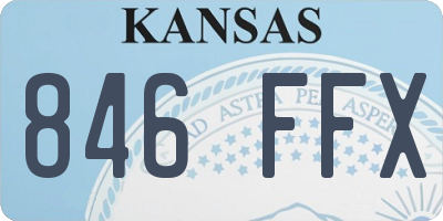 KS license plate 846FFX