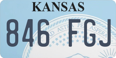 KS license plate 846FGJ