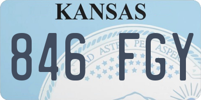 KS license plate 846FGY