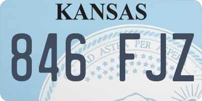 KS license plate 846FJZ