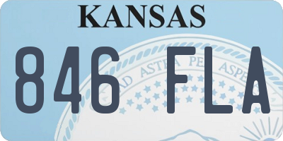 KS license plate 846FLA
