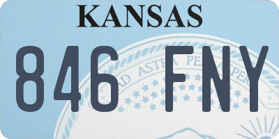 KS license plate 846FNY