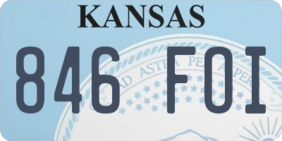 KS license plate 846FOI