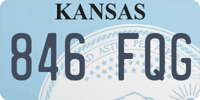 KS license plate 846FQG