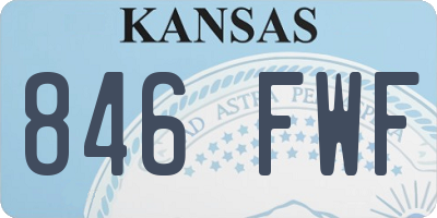 KS license plate 846FWF
