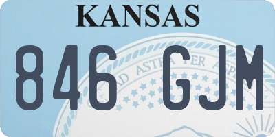 KS license plate 846GJM