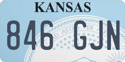 KS license plate 846GJN