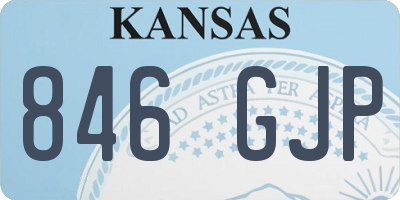 KS license plate 846GJP