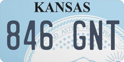 KS license plate 846GNT