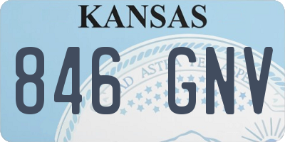 KS license plate 846GNV