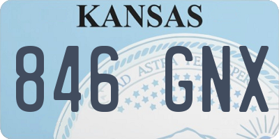KS license plate 846GNX