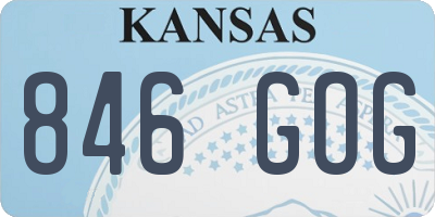 KS license plate 846GOG