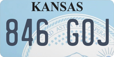 KS license plate 846GOJ