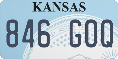 KS license plate 846GOQ