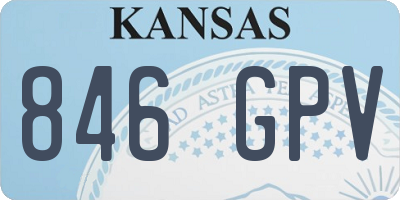 KS license plate 846GPV