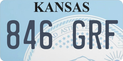 KS license plate 846GRF