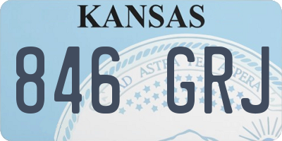 KS license plate 846GRJ
