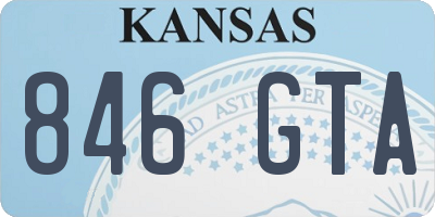 KS license plate 846GTA