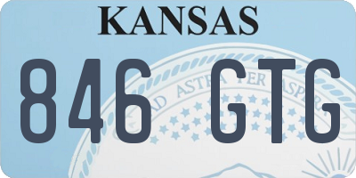 KS license plate 846GTG