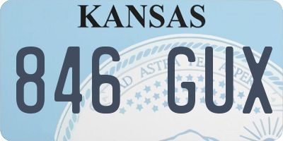KS license plate 846GUX