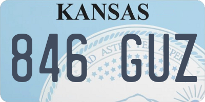 KS license plate 846GUZ