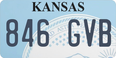 KS license plate 846GVB