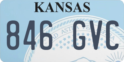 KS license plate 846GVC