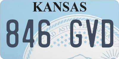 KS license plate 846GVD