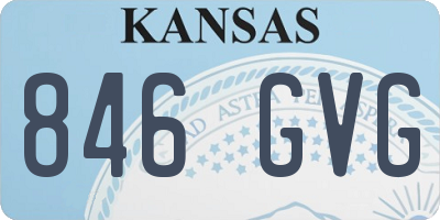 KS license plate 846GVG