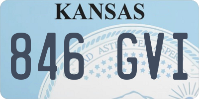 KS license plate 846GVI