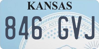 KS license plate 846GVJ