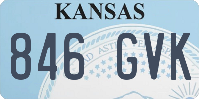 KS license plate 846GVK
