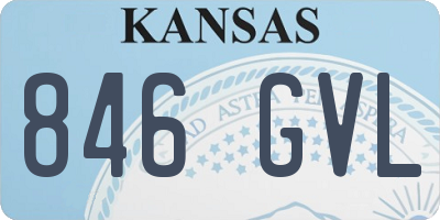 KS license plate 846GVL