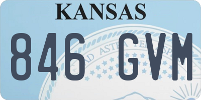 KS license plate 846GVM