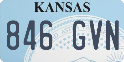 KS license plate 846GVN