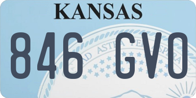 KS license plate 846GVO