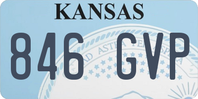 KS license plate 846GVP