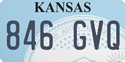 KS license plate 846GVQ