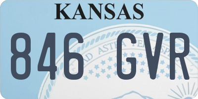 KS license plate 846GVR