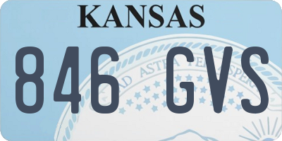 KS license plate 846GVS