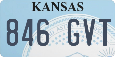 KS license plate 846GVT