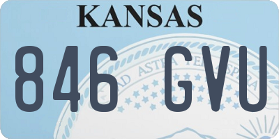 KS license plate 846GVU