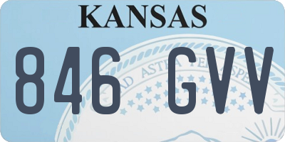 KS license plate 846GVV