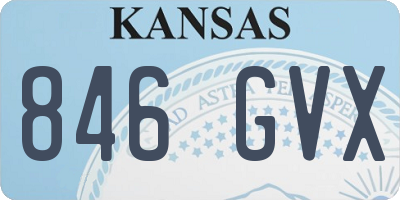 KS license plate 846GVX