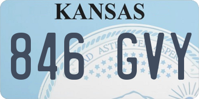 KS license plate 846GVY