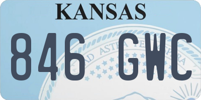 KS license plate 846GWC