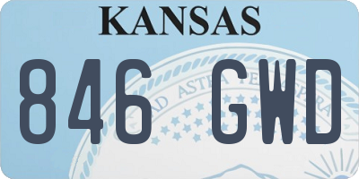 KS license plate 846GWD