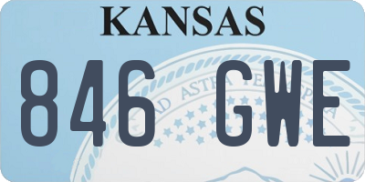KS license plate 846GWE